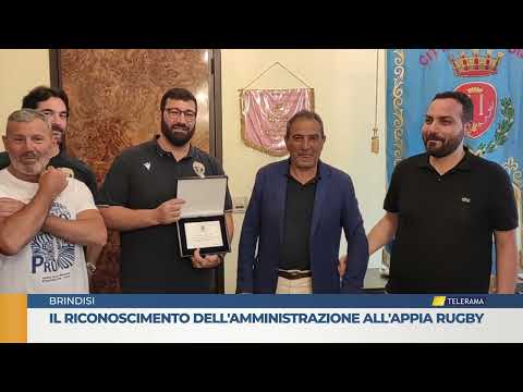Il riconoscimento dell'amministrazione all'appia Rugby