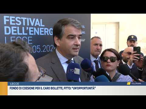 Fondo di coesione per il caro bollette, Fitto: “un'opportunità”