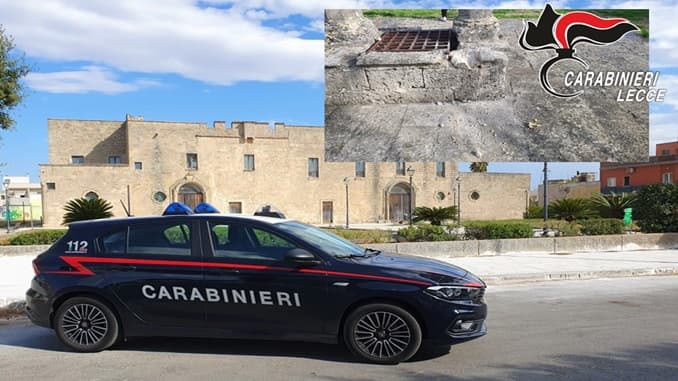 A Capodanno un petardò danneggiò il Palazzo Baronale: denunciato un giovane