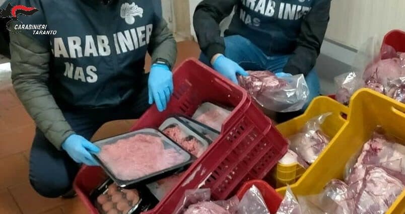 CC del Nas: distrutto oltre un quintale di alimenti