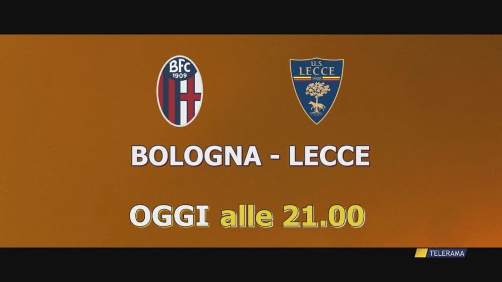 Questa sera Bologna-Lecce su TeleRama