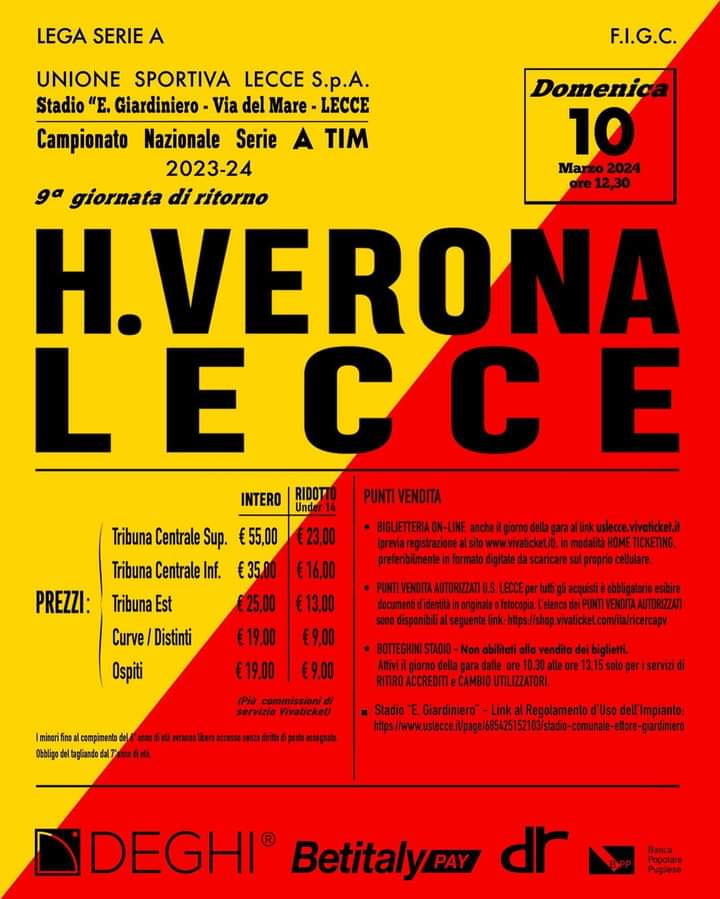 Lecce-H. Verona: locandina vintage per i 116 anni di storia. Già 3.115 tagliandi venduti