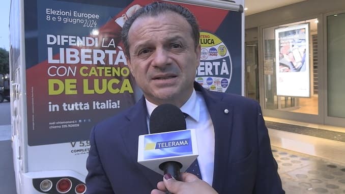 Cateno De Luca presenta il programma della lista Libertà: "Meno Europa, più Italia"