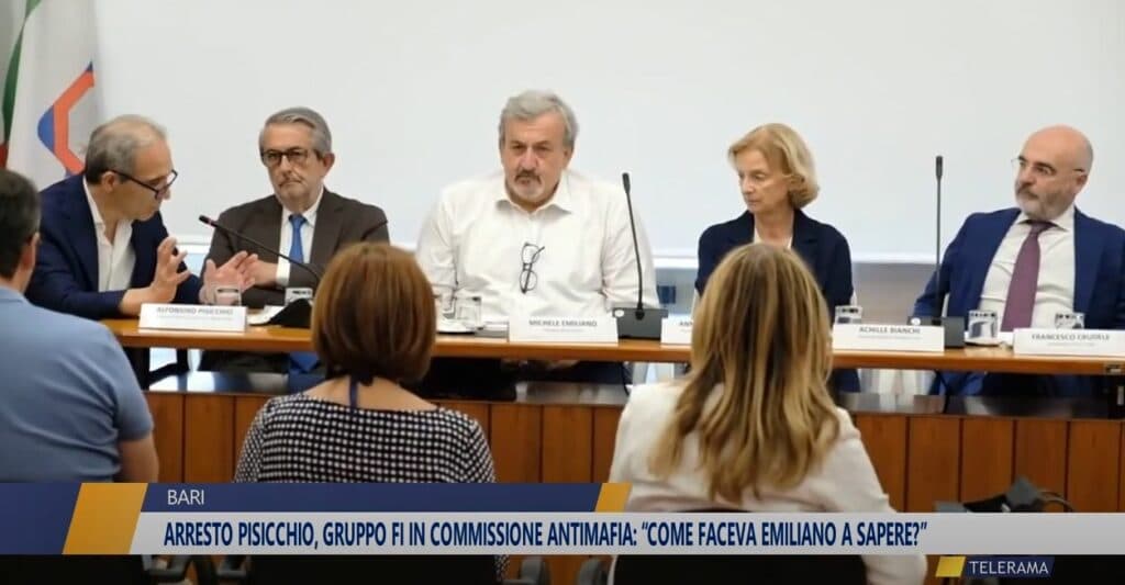 Arresto Pisicchio, Gruppo FI in Commissione Antimafia: "Come faceva Emiliano a sapere?