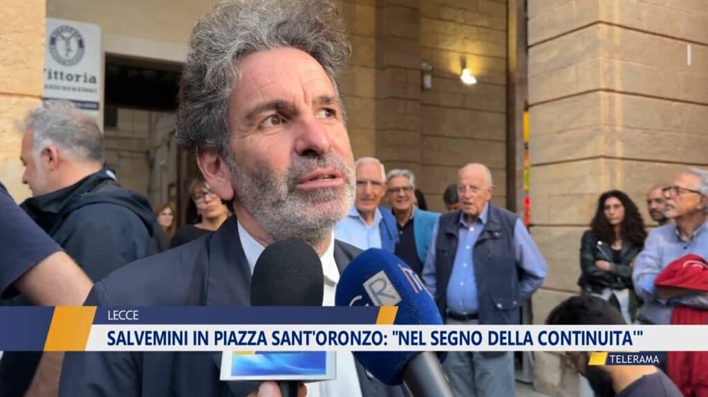 Lecce, Salvemini in Piazza Sant'Oronzo: “Nel segno della continuità”