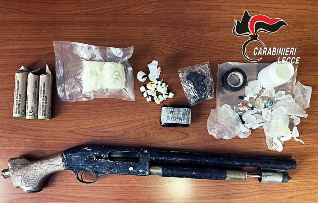 Droga, armi e violenza domestica: sei arresti