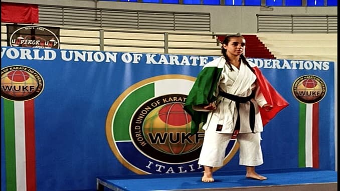 Vincitrice di nove campionati italiani e due internazionali di Karate