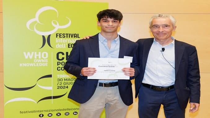 Premiato uno studente del Cezzi De Castro Moro di Maglie al Festival Internazionale dell’Economia di Torino