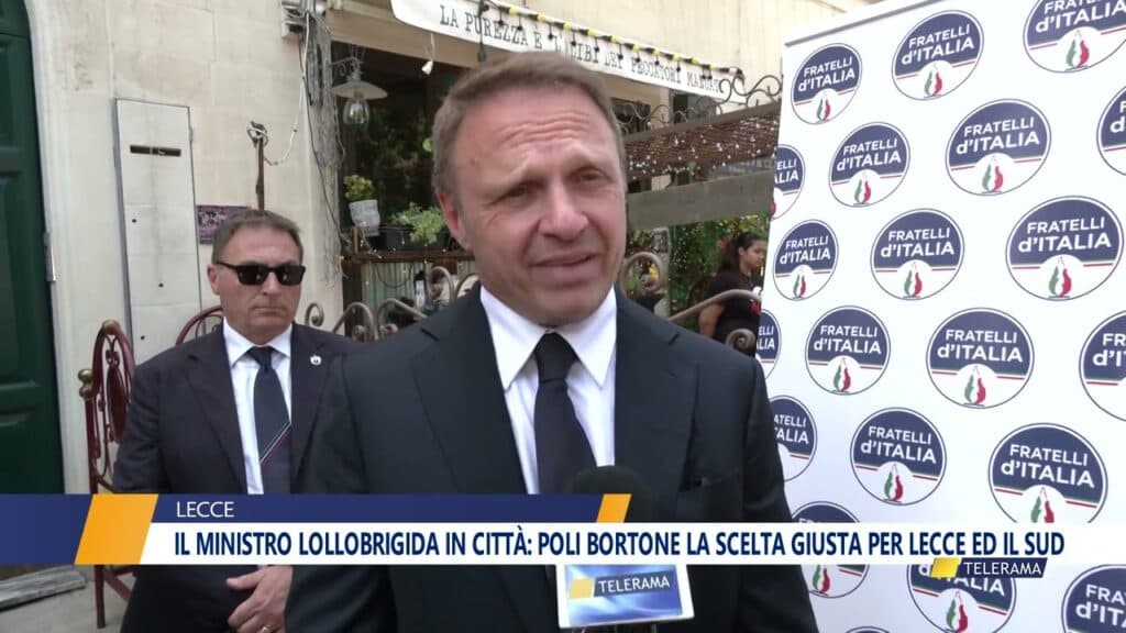 Il ministro Lollobrigida a Lecce: Poli Bortone la scelta giusta per Lecce ed il Sud