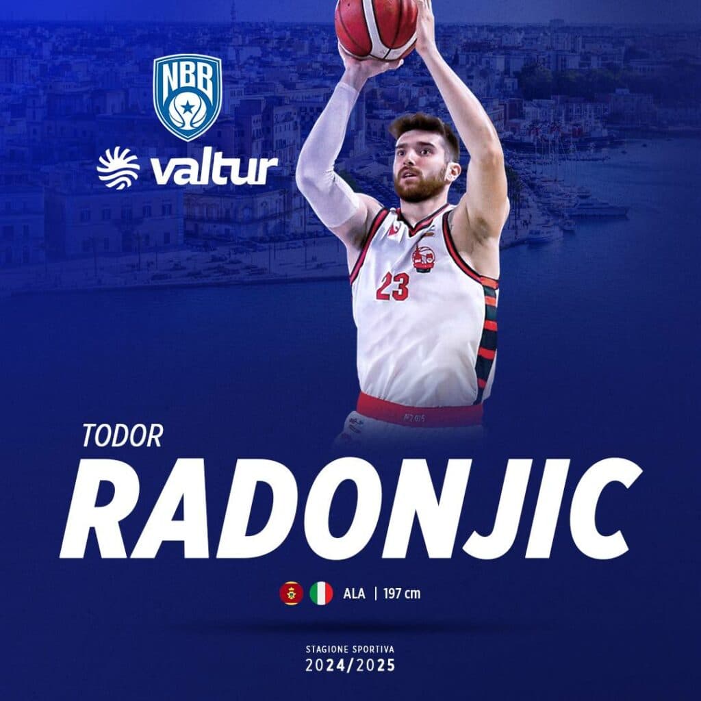 New Basket Brindisi: arriva Radonjic