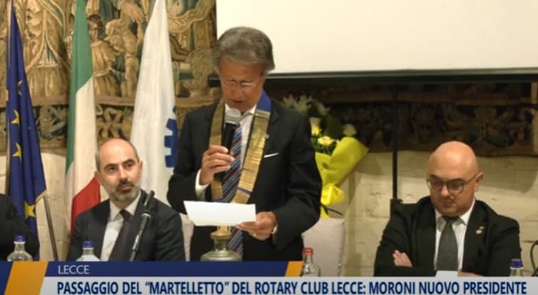 Passaggio del “martelletto” del Rotary Club Lecce: Moroni nuovo presidente