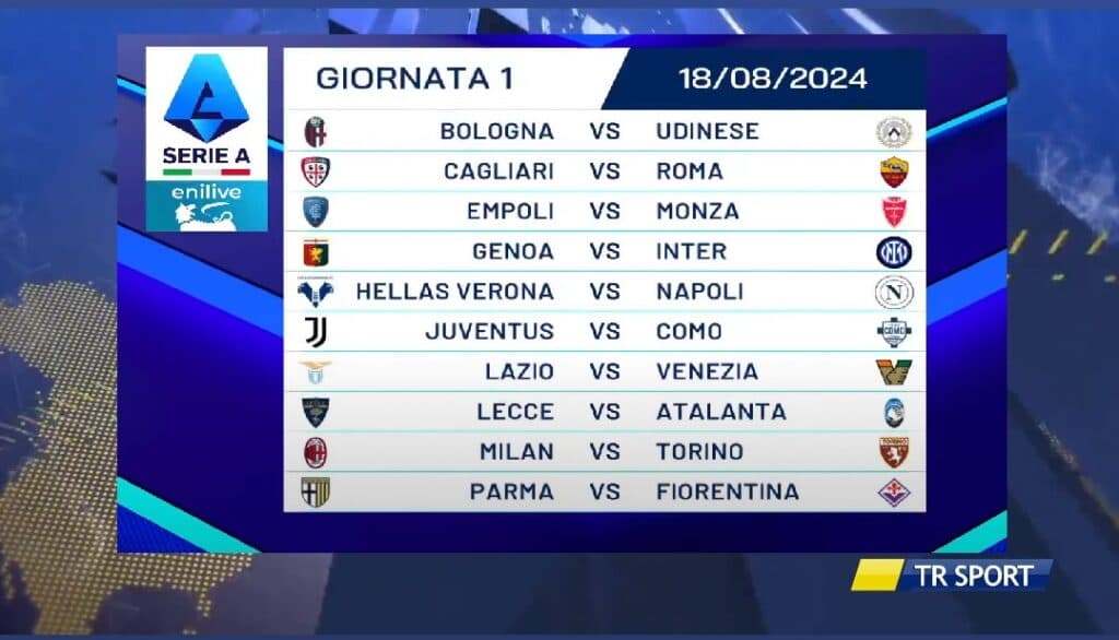 Serie A, il calendario: per il Lecce esordio in casa con l'Atalanta