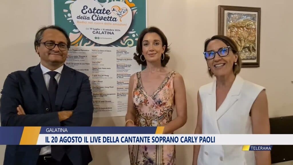 Il 20 agosto il live della cantante soprano Carly Paoli