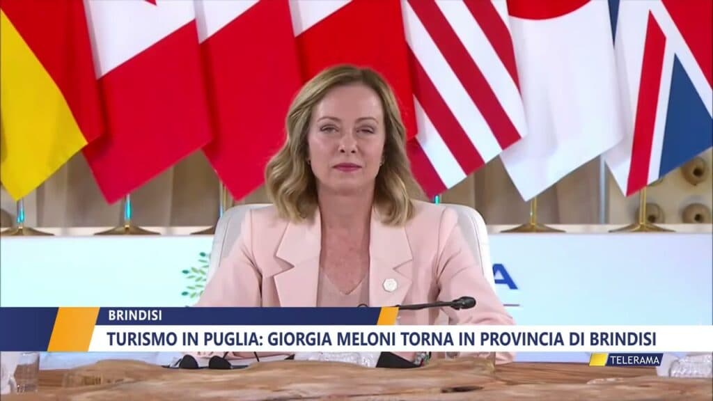 Turismo in Puglia: Giorgia Meloni torna in provincia di Brindisi