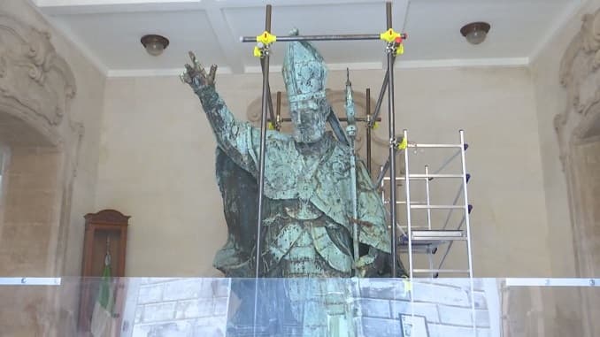 La statua originale di Sant'Oronzo sarà trasferita nel Sedile