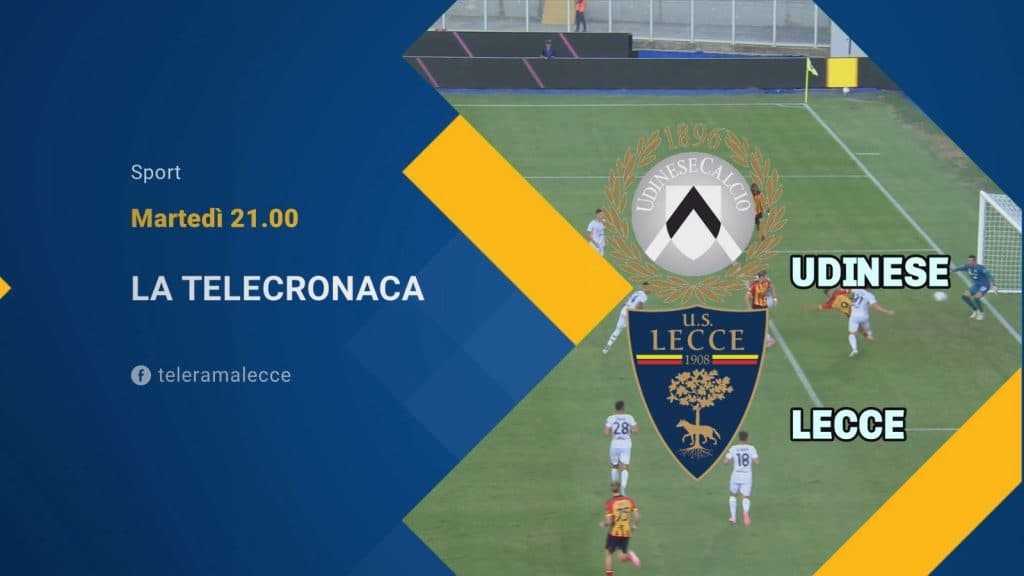 Udinese - Lecce questa sera su TeleRama