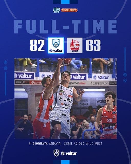 Basket A2, primo successo per Valtur Brindisi