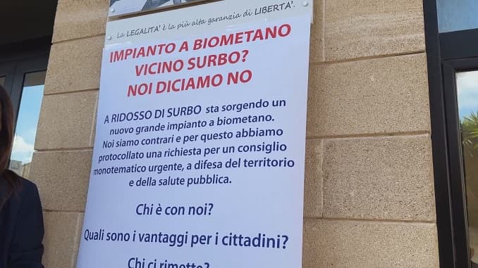 Impianto biometano: l'opposizione chiede un consiglio monotematico
