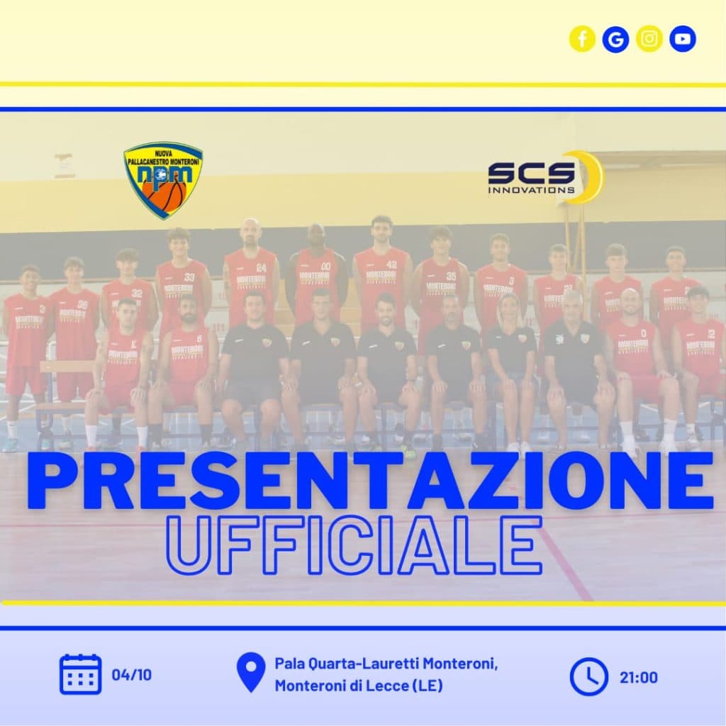 La NP Monteroni domani presenta roster e staff tecnico
