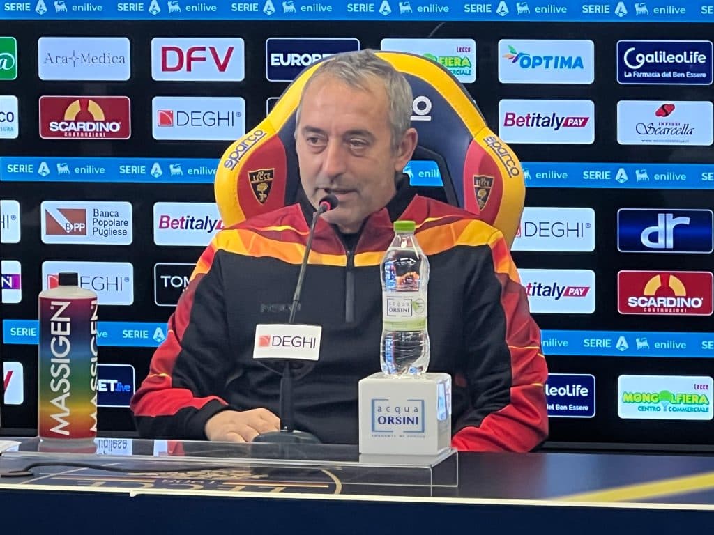 Lecce, Giampaolo: "Dobbiamo fare una partita di spessore"
