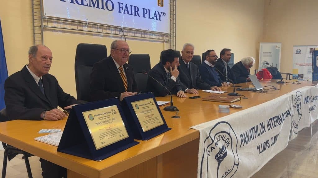 Il Panathlon assegna il premio "fair play" 2024 a Verri e Ingrosso