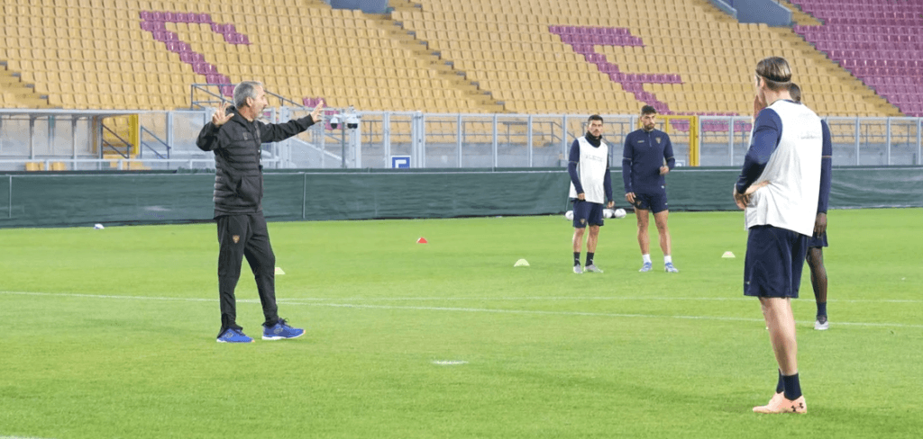 Lecce, primo allenamento per Giampaolo