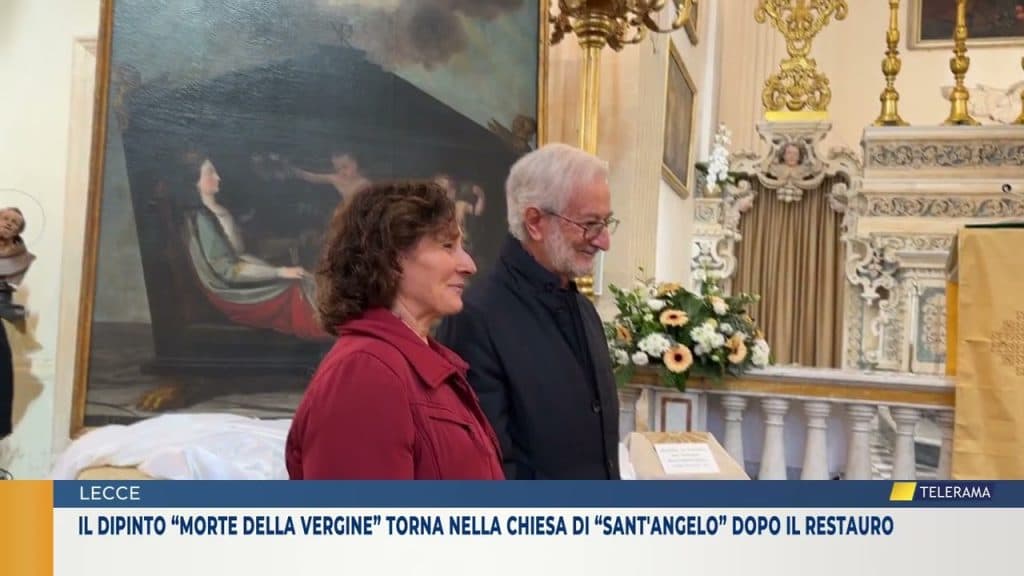 Il dipinto “Morte della Vergine” torna nella chiesa di “Sant'Angelo” dopo il restauro
