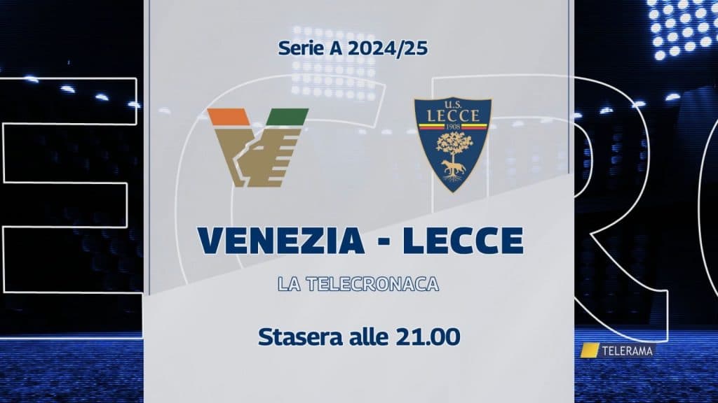 Venezia – Lecce questa sera alle 21:00 su TeleRama