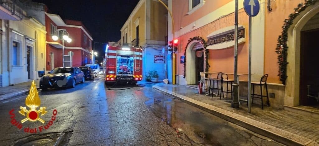 A fuoco un bar a Tuturano. Matrice dolosa?