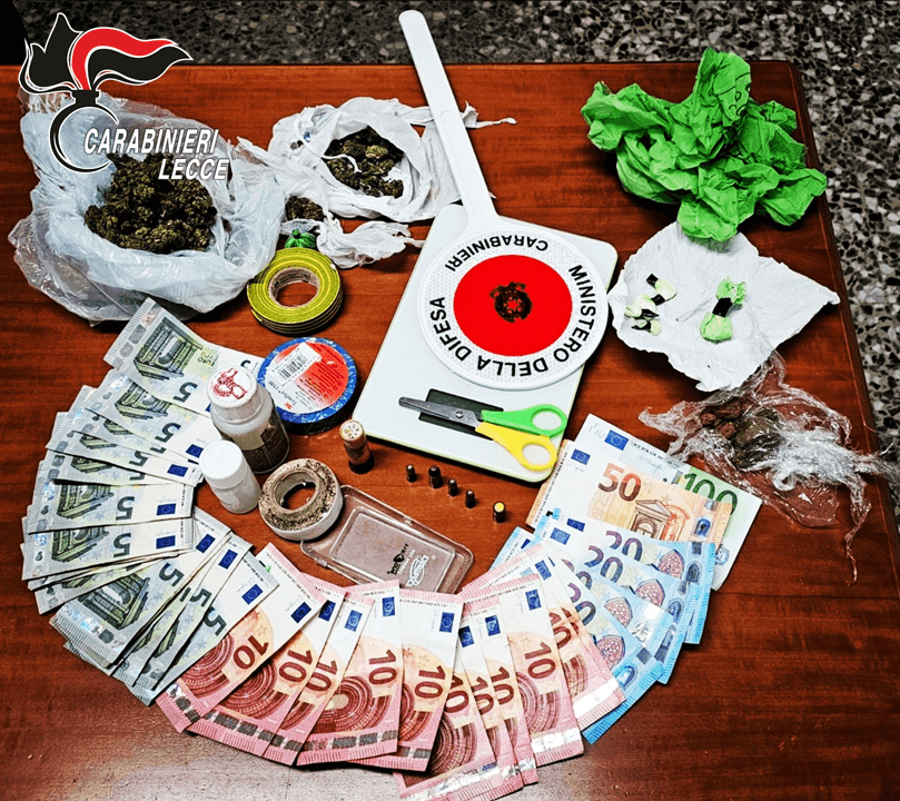 A Galatone un minore trovato con droga. A Strudà rivenuta droga di ogni tipo