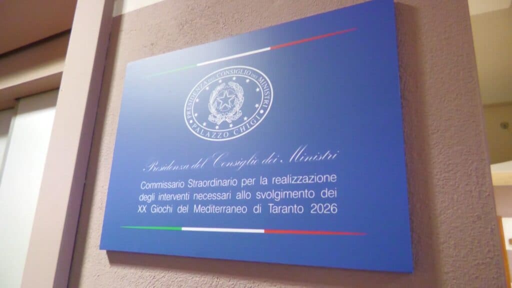 Taranto - Giochi 2026, tutti i lavori al commissario.