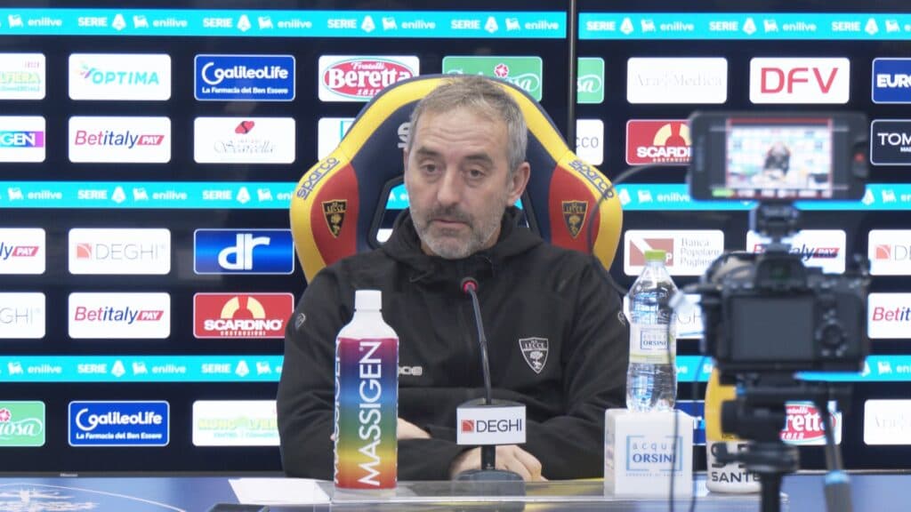 Lecce, Giampaolo: "Diamo tutto senza rimproverarci nulla a fine partita"