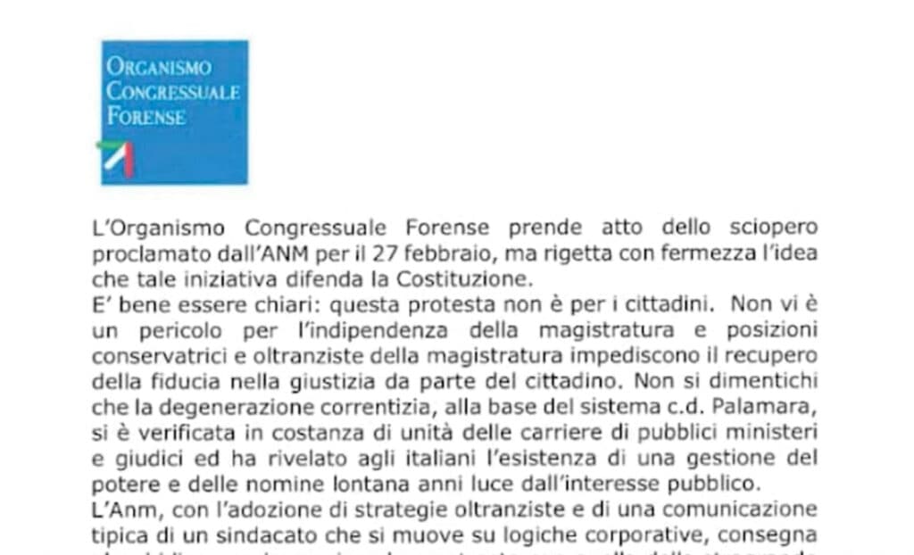 Taranto - Ordine avvocati su sciopero ANM