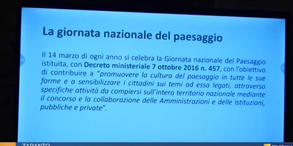 Taranto - La giornata del paesaggio e la sua fruizione