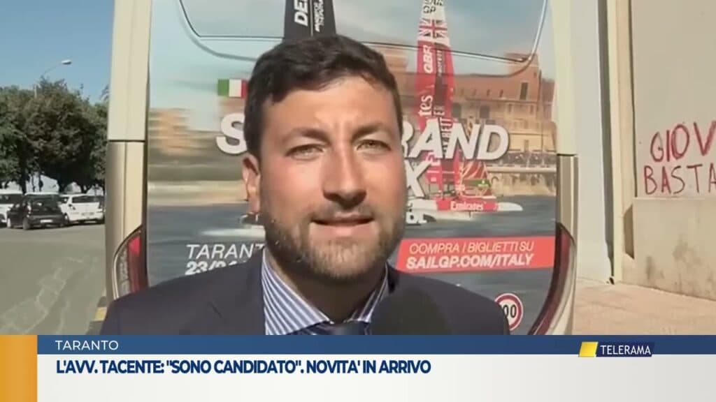 Taranto - L'avv. Tacente :"sono candidato." Novità in arrivo
