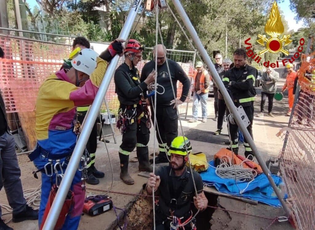 Santa Caterina, scoperta una nuova grotta durante i lavori per la fognatura