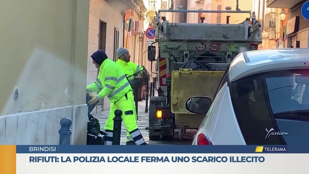 La polizia locale ferma uno scarico illecito a Brindisi