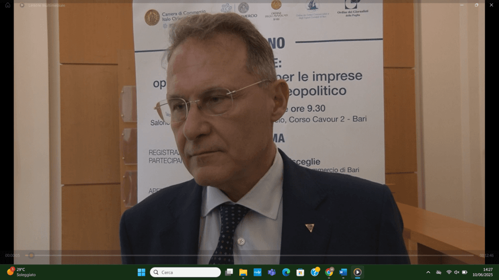 Mercati d’Oriente opportunità per le imprese pugliesi: a Bari il vice ministro Cirielli