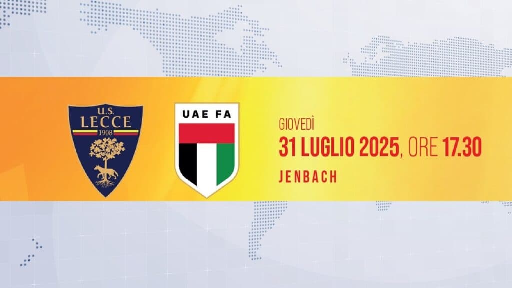 Il Lecce oggi affronta la Nazionale degli Emirati Arabi Uniti