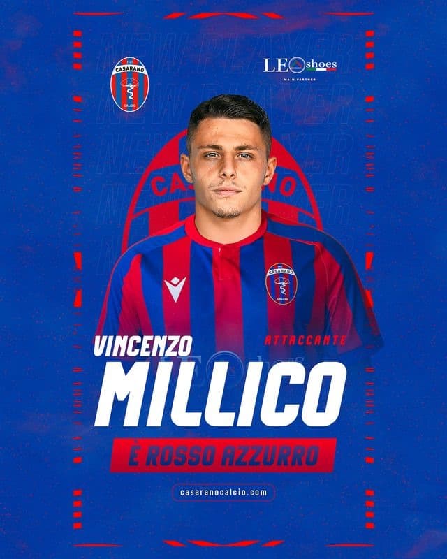 Casarano, ingaggiato anche Millico: rinforzo importante per l’attacco rossazzurro