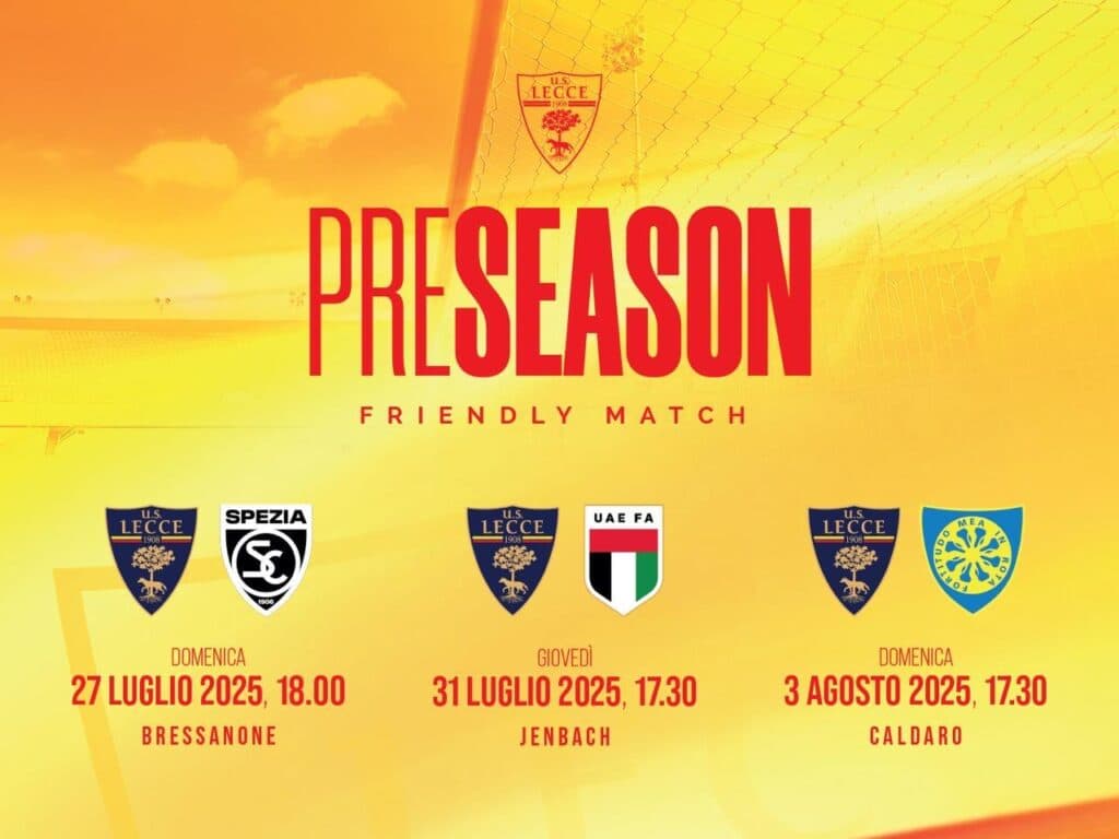Il Lecce fissa un'amichevole contro la Nazionale Emirati Arabi Uniti