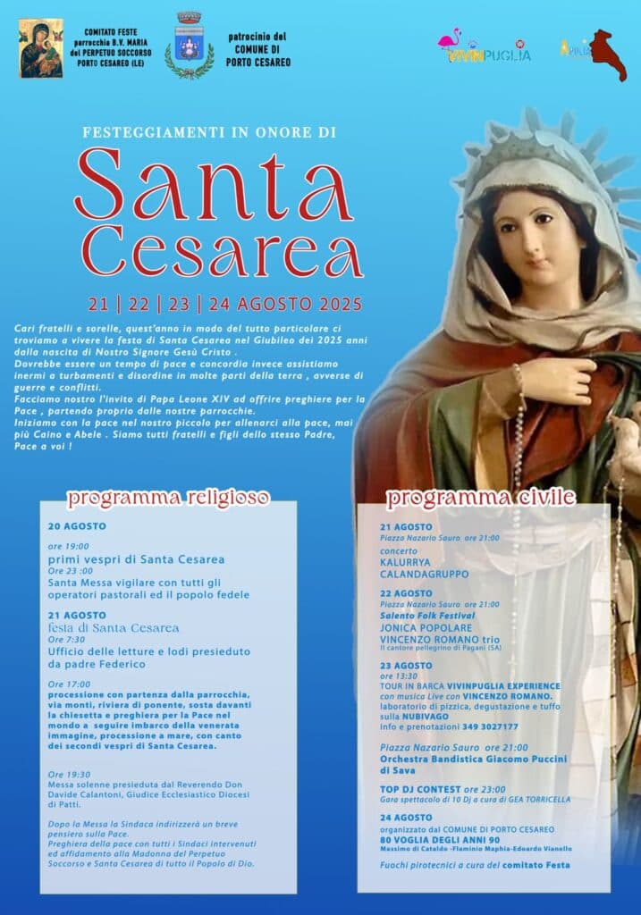 Via ai festeggiamenti in onore di Santa Cesarea tra fede, musica e tradizione
