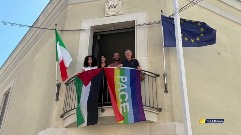 A San Michele Salentino bandiere al vento per la pace in Palestina