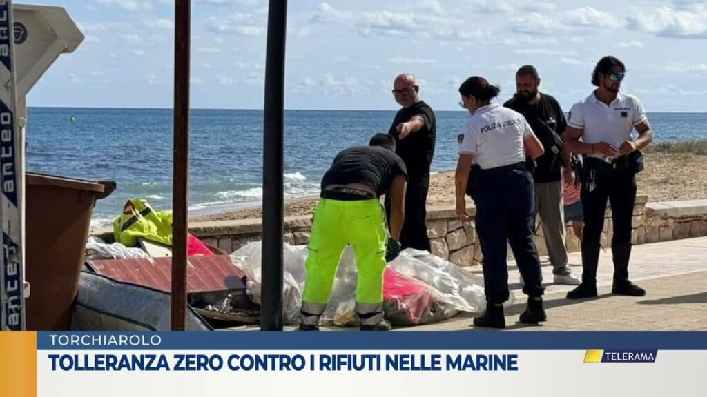 Tolleranza zero contro i rifiuti nelle marine di Torchiarolo