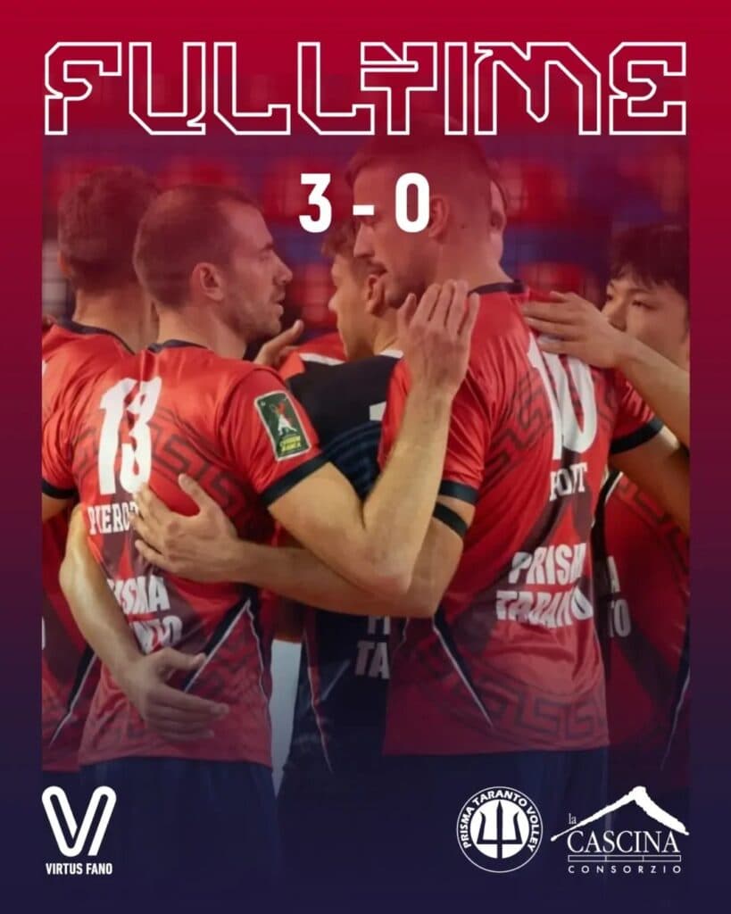 Volley A2 - Prisma La Cascina Taranto travolta da Fano