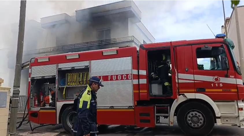 Incendio in abitazione: paura a Salve