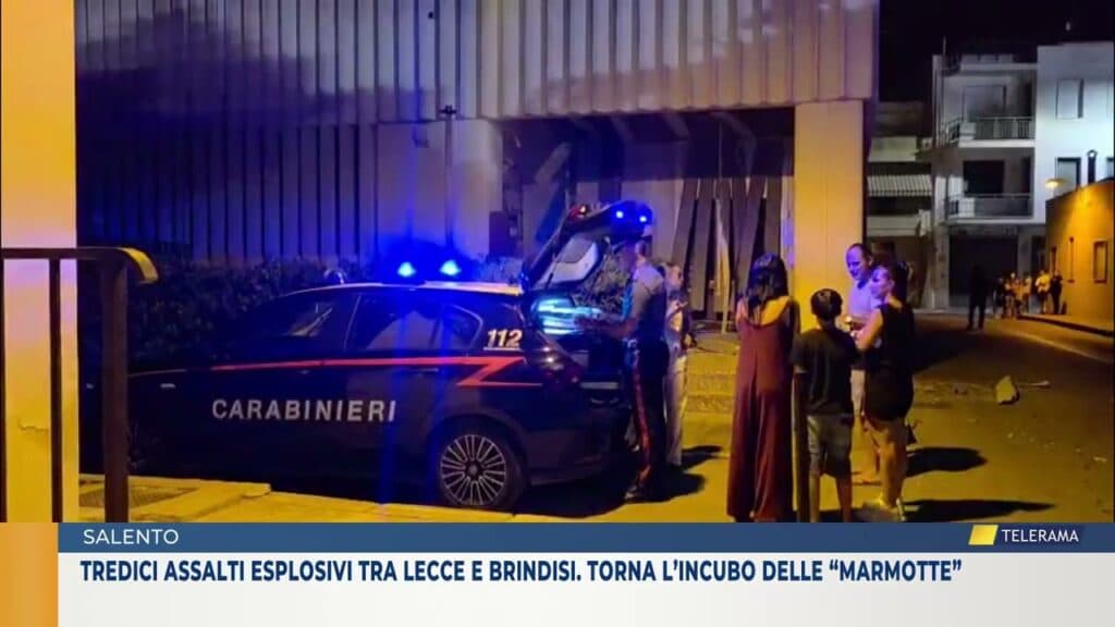 Tredici assalti esplosivi tra Lecce e Brindisi. Torna l’incubo delle “marmotte”