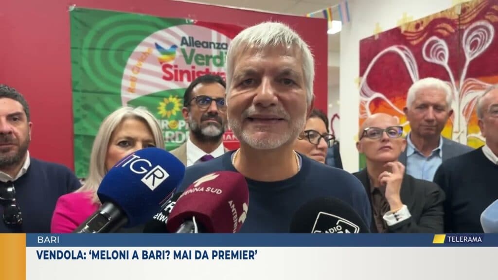 Vendola: "Meloni a Bari? Mai da premier"