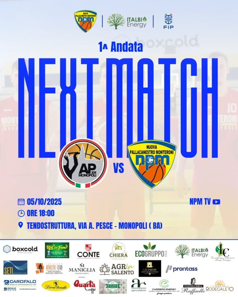 Basket Serie C, si parte: esordio in trasferta per Italbio Energy NP Monteroni