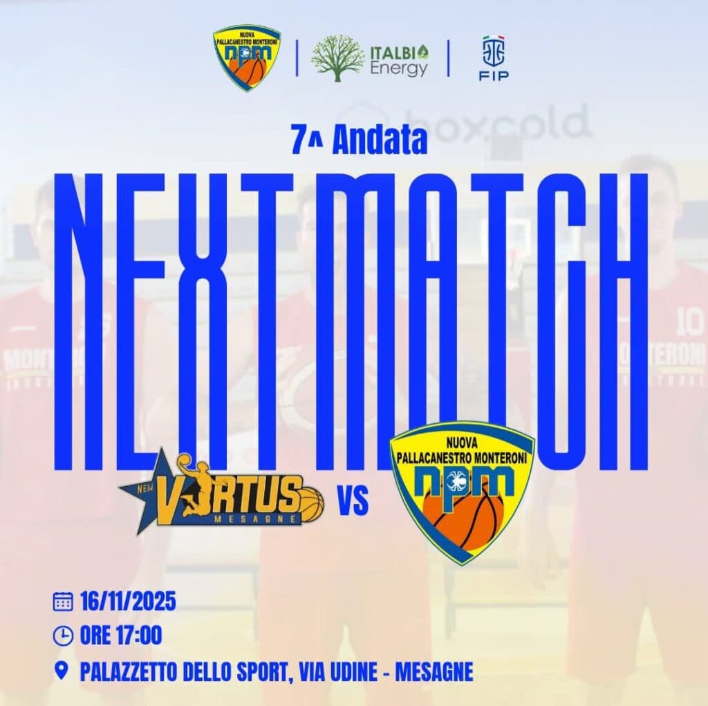 Basket C\M - Np Monteroni trasferta a Mesagne